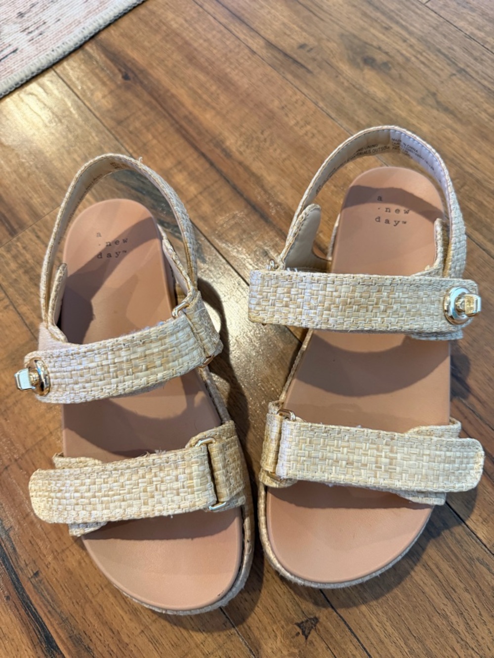 A New Day, Beige Woven Strap Sandals - Comfortable Summer Shoes - Picture 4 of 4